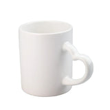 Hvid Keramisk Kop med Hjerteformet Håndtag – 11 Oz
